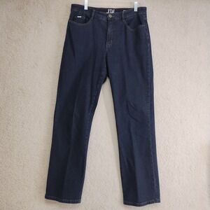 FDJ French Dressing Jeans Womens 12P Dark Wash Straight Leg Suzanne 5-Pocket